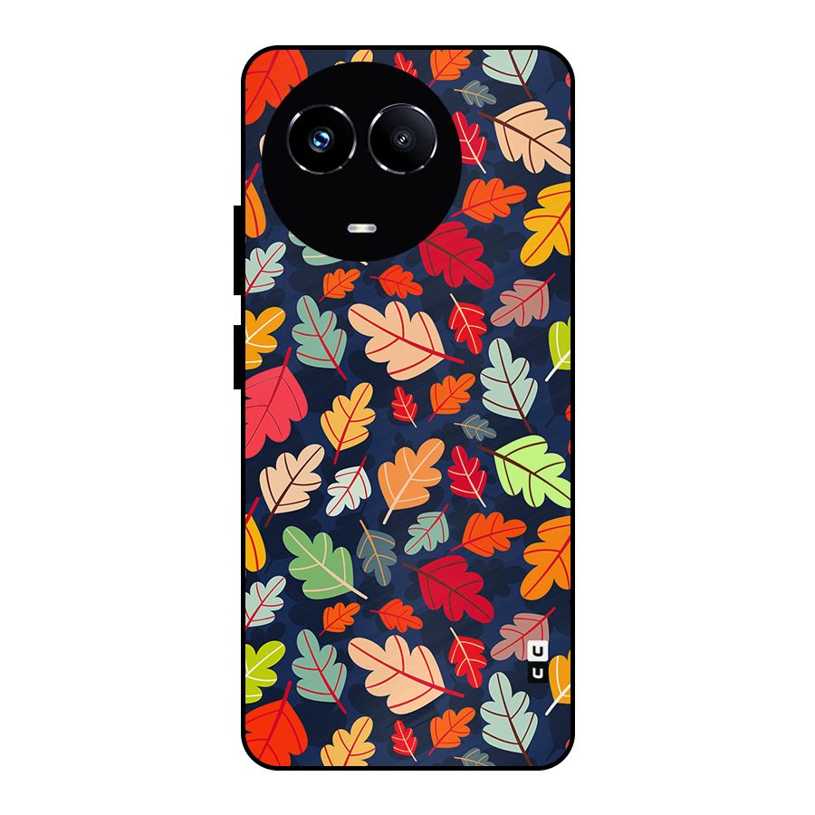 Colorful Leaves Beautiful Pattern Metal Back Case for Realme Narzo 60X