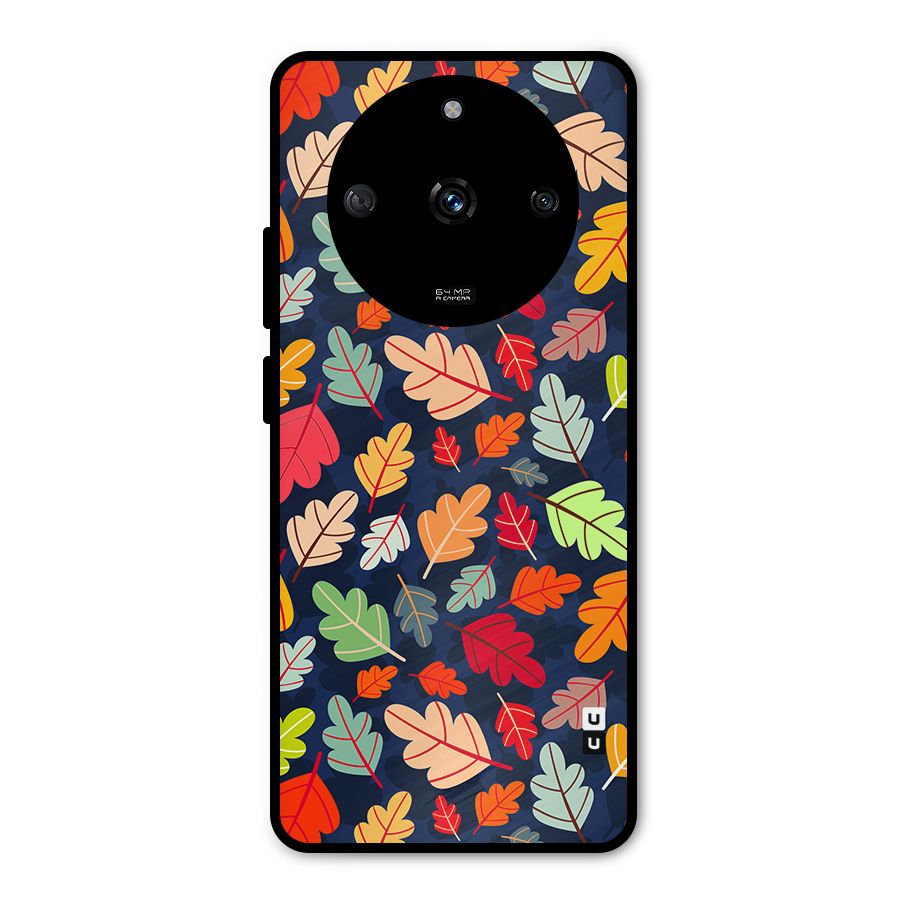 Colorful Leaves Beautiful Pattern Metal Back Case for Realme Narzo 60 5G