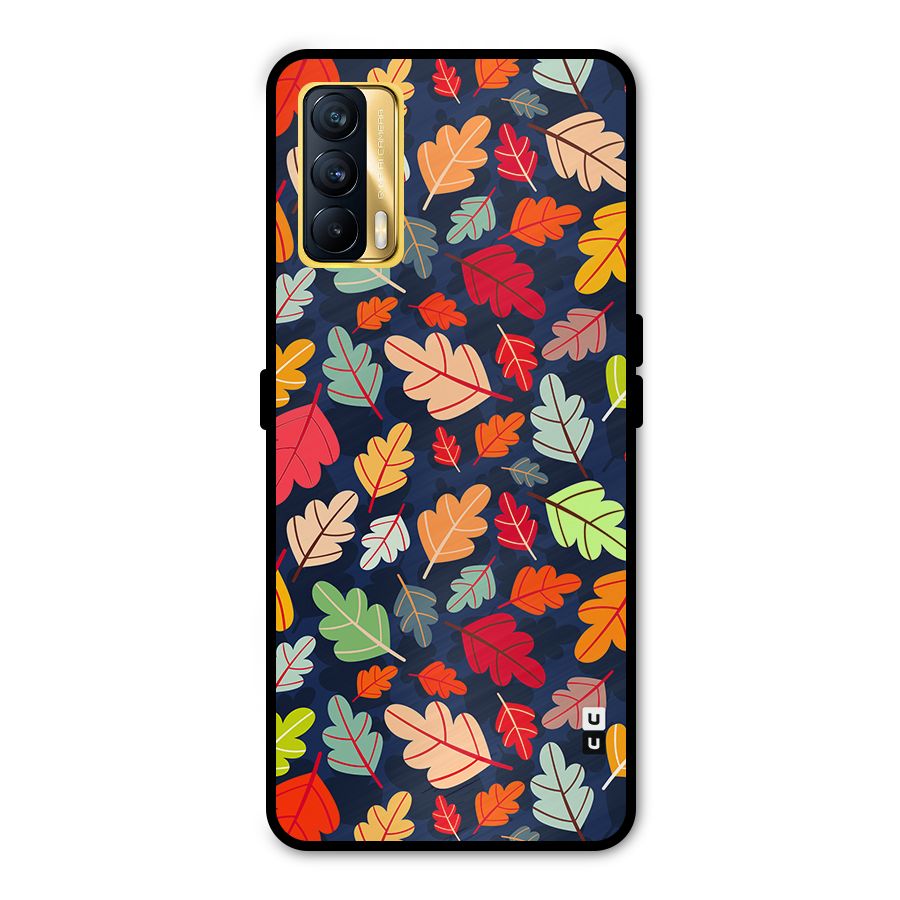 Colorful Leaves Beautiful Pattern Metal Back Case for Realme X7