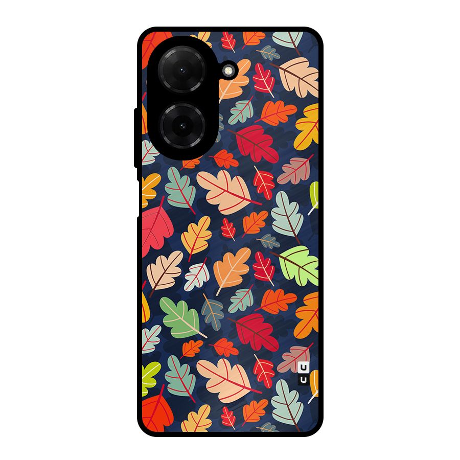 Colorful Leaves Beautiful Pattern Metal Back Case for Redmi A5 4G