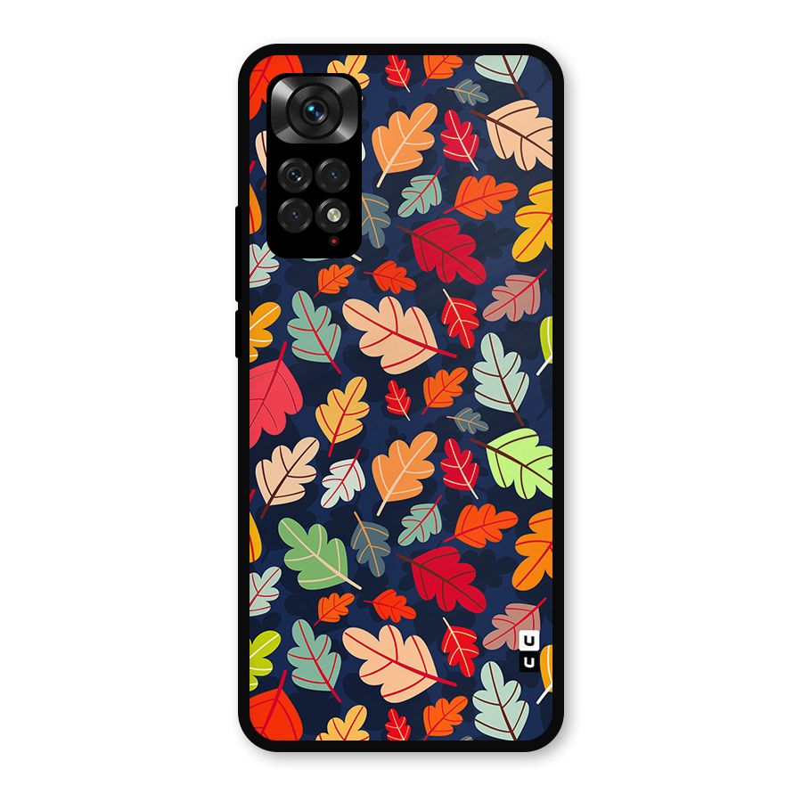 Colorful Leaves Beautiful Pattern Metal Back Case for Redmi Note 11s