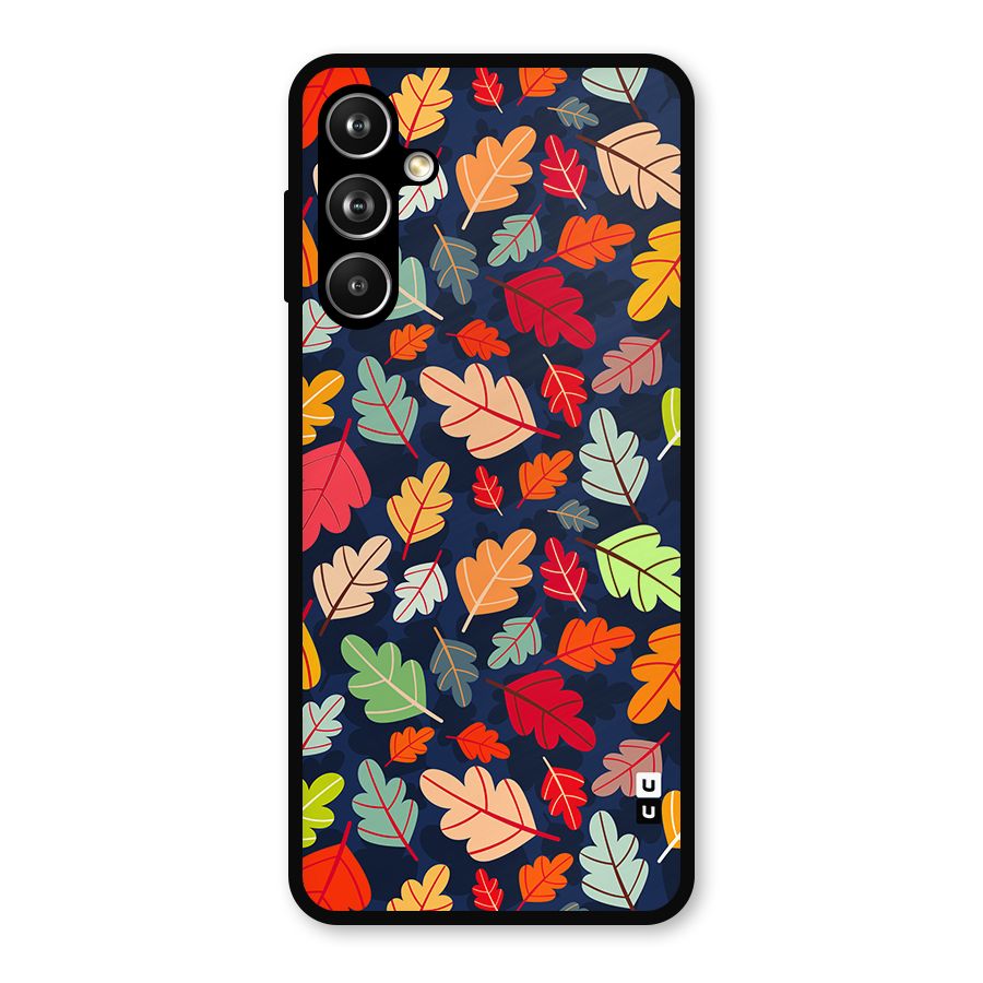 Colorful Leaves Beautiful Pattern Metal Back Case for Samsung Galaxy M54