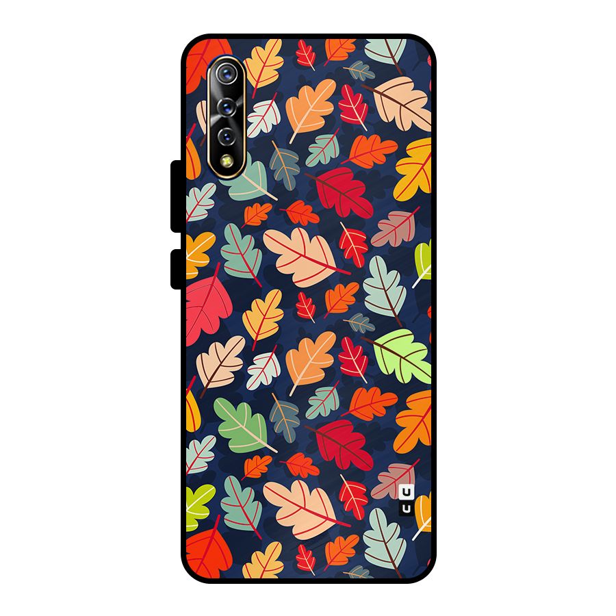Colorful Leaves Beautiful Pattern Metal Back Case for Vivo S1