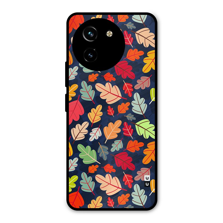 Colorful Leaves Beautiful Pattern Metal Back Case for Vivo T3x