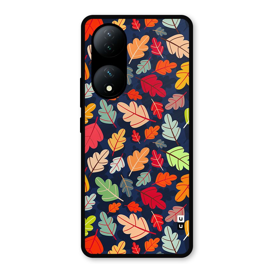 Colorful Leaves Beautiful Pattern Metal Back Case for Vivo Y100