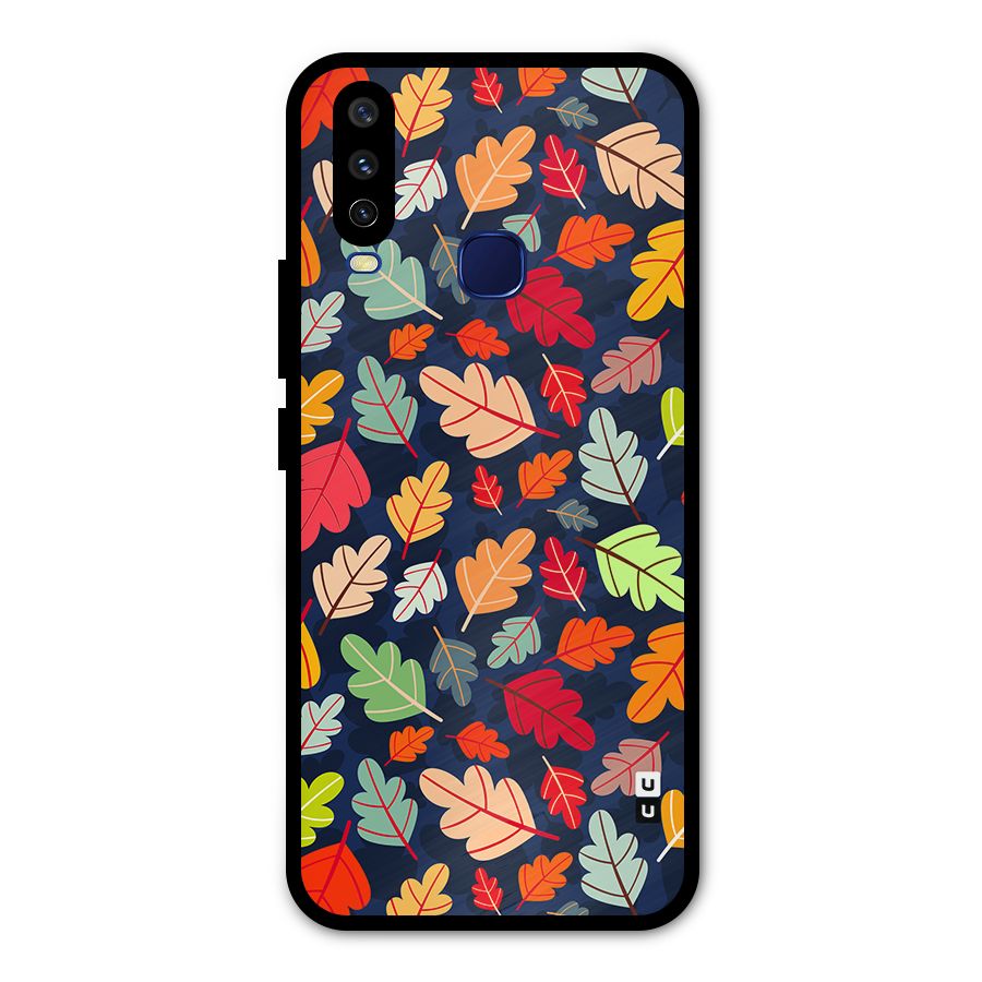 Colorful Leaves Beautiful Pattern Metal Back Case for Vivo Y15