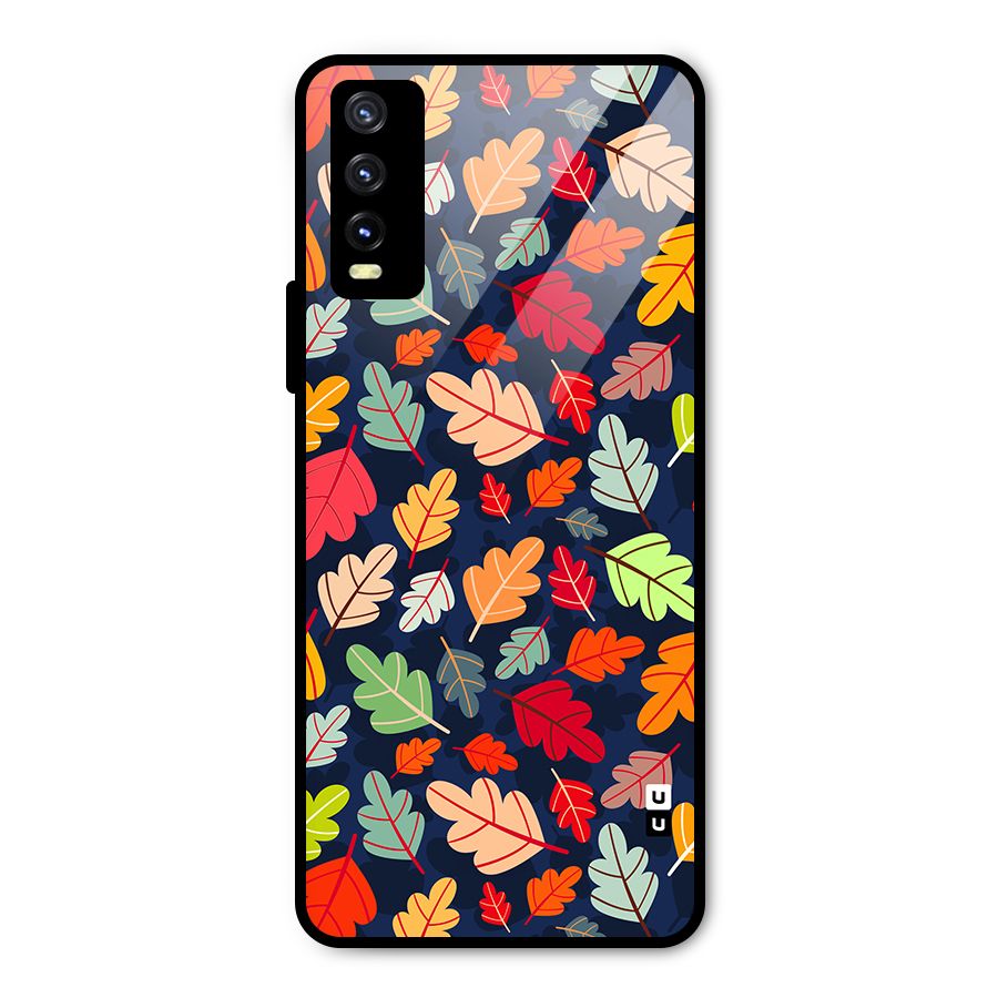 Colorful Leaves Beautiful Pattern Metal Back Case for Vivo Y20