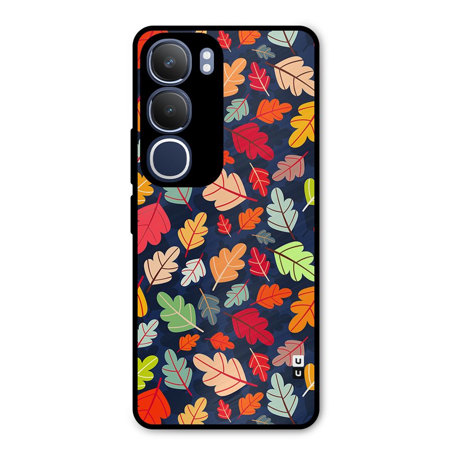 Colorful Leaves Beautiful Pattern Metal Back Case for Vivo Y29