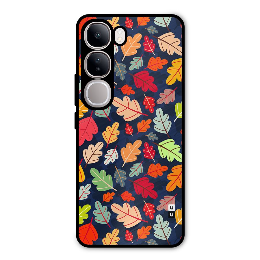 Colorful Leaves Beautiful Pattern Metal Back Case for Vivo Y300