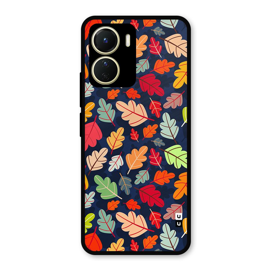 Colorful Leaves Beautiful Pattern Metal Back Case for Vivo Y56