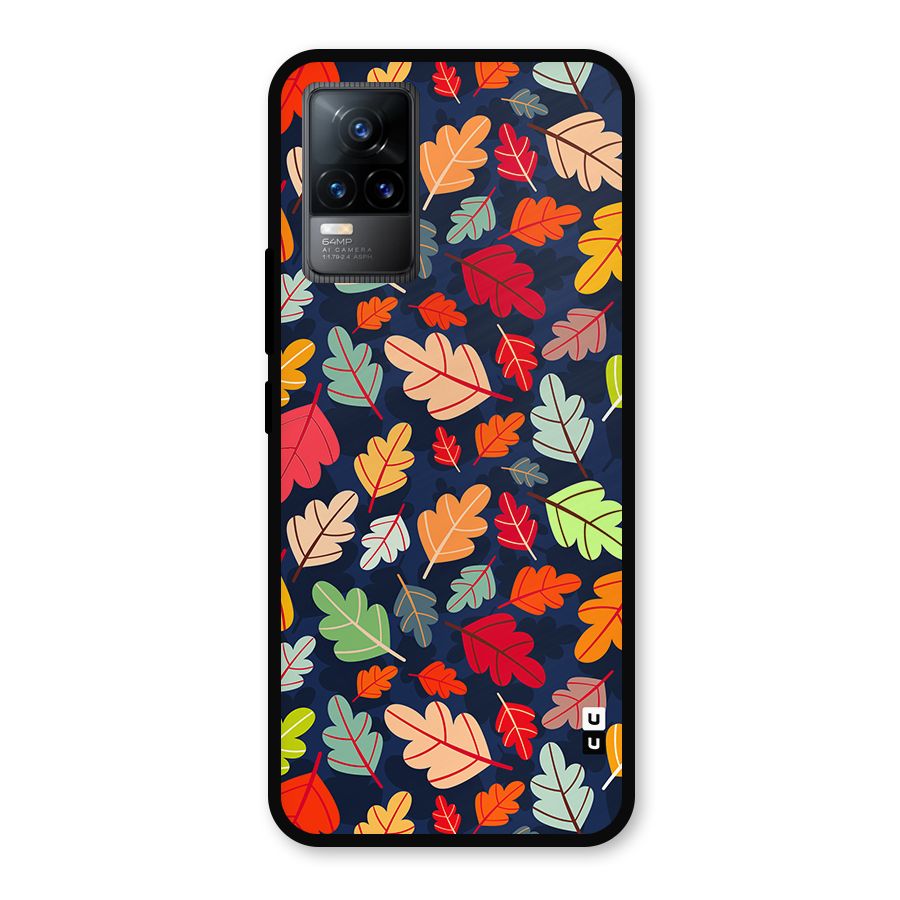 Colorful Leaves Beautiful Pattern Metal Back Case for Vivo Y73
