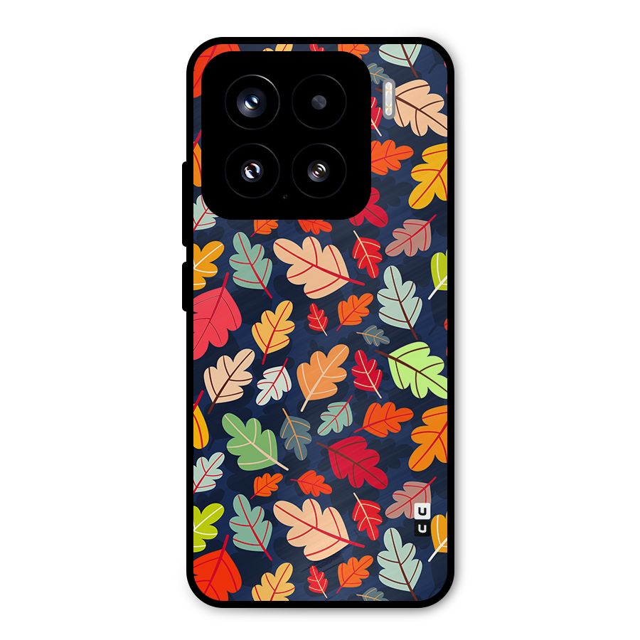 Colorful Leaves Beautiful Pattern Metal Back Case for Xiaomi 15