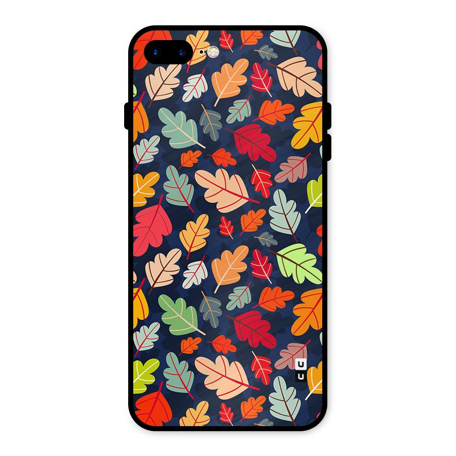 Colorful Leaves Beautiful Pattern Metal Back Case for iPhone 7 Plus