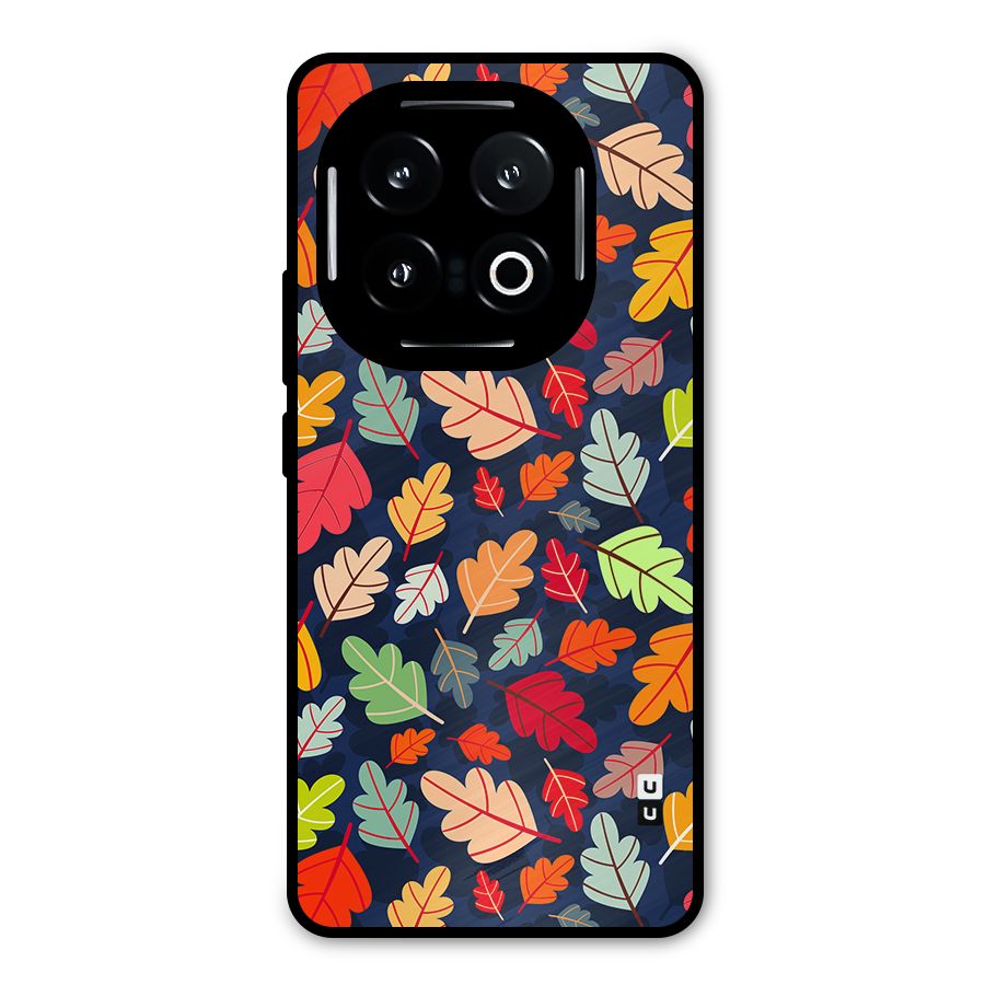 Colorful Leaves Beautiful Pattern Metal Back Case for iQOO 13