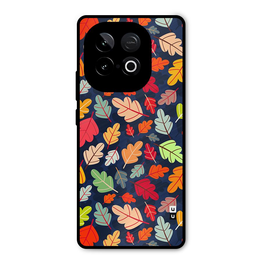Colorful Leaves Beautiful Pattern Metal Back Case for iQOO Neo 10