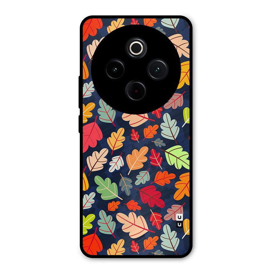 Colorful Leaves Beautiful Pattern Metal Back Case for iQOO Z10