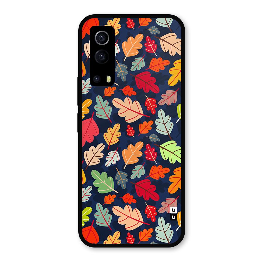 Colorful Leaves Beautiful Pattern Metal Back Case for iQOO Z3