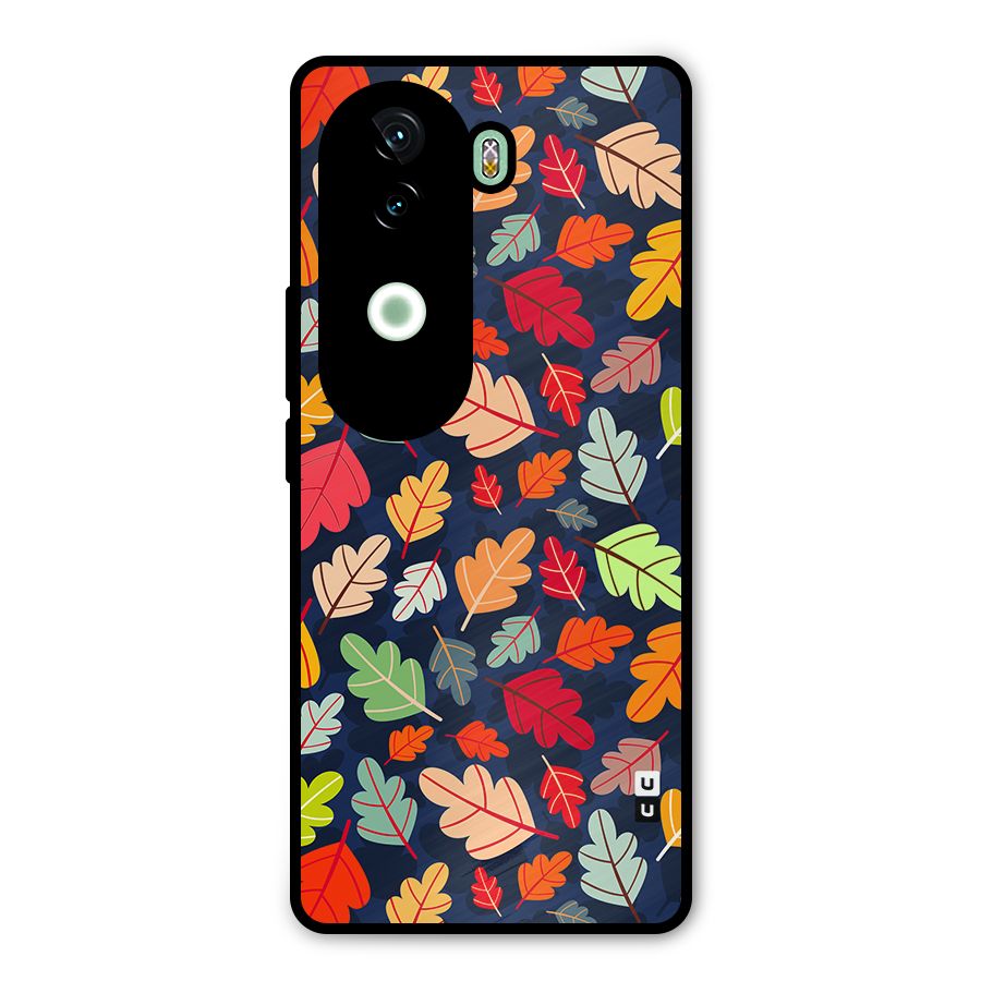 Colorful Leaves Beautiful Pattern Metal Back Case for iQOO Z9s