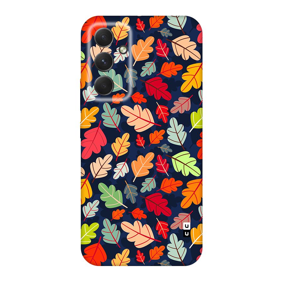 Colorful Leaves Beautiful Pattern Original Polycarbonate Back Case for Galaxy A54
