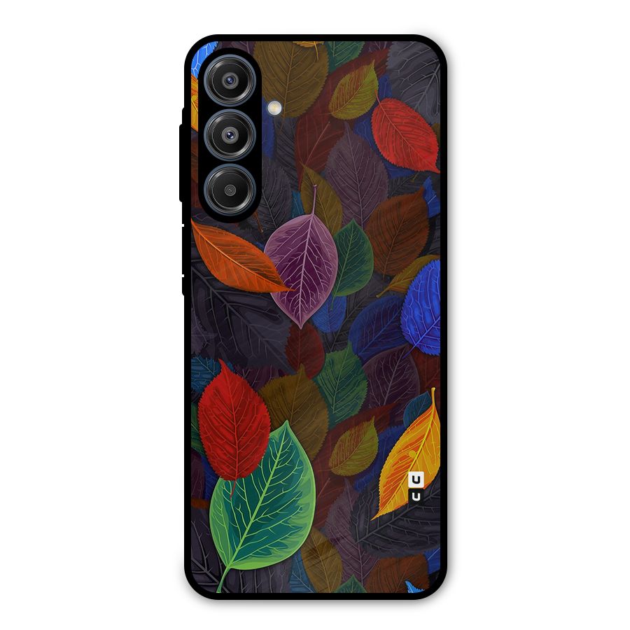Colorful Leaves Pattern Metal Back Case for Galaxy A16 5G