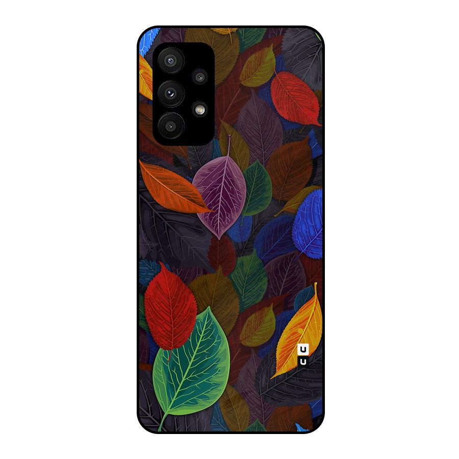 Colorful Leaves Pattern Metal Back Case for Galaxy A23