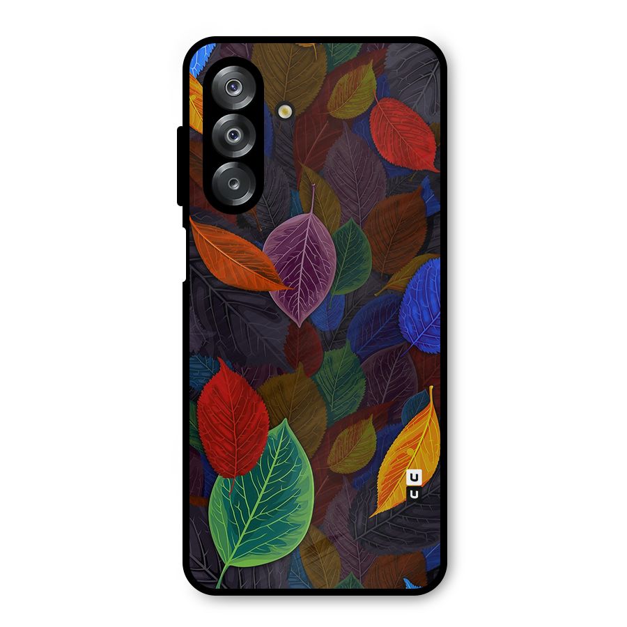 Colorful Leaves Pattern Metal Back Case for Galaxy A26