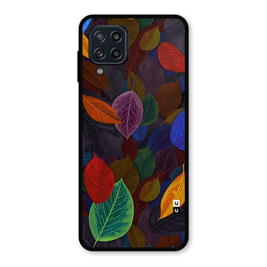 Colorful Leaves Pattern Metal Back Case for Galaxy M32