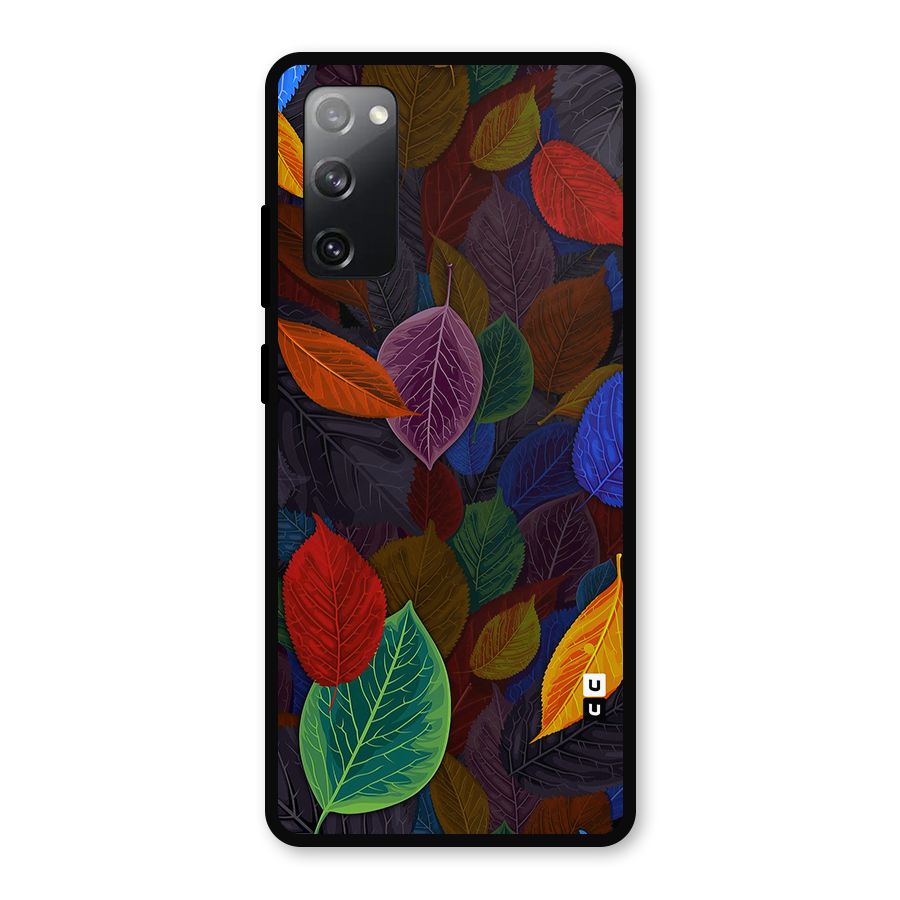 Colorful Leaves Pattern Metal Back Case for Galaxy S20 FE
