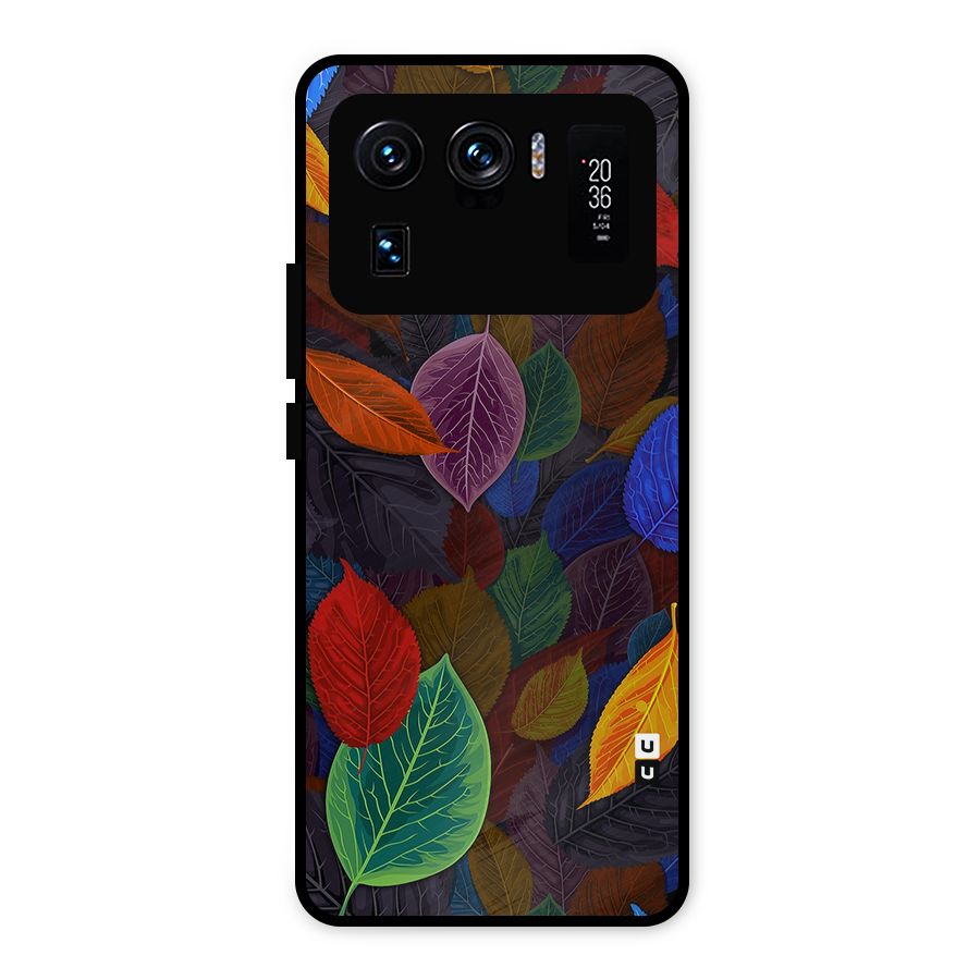 Colorful Leaves Pattern Metal Back Case for Mi 11 Ultra