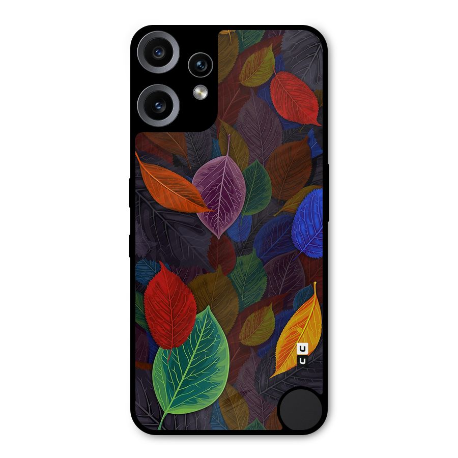 Colorful Leaves Pattern Metal Back Case for Nothing CMF Phone 2 Pro
