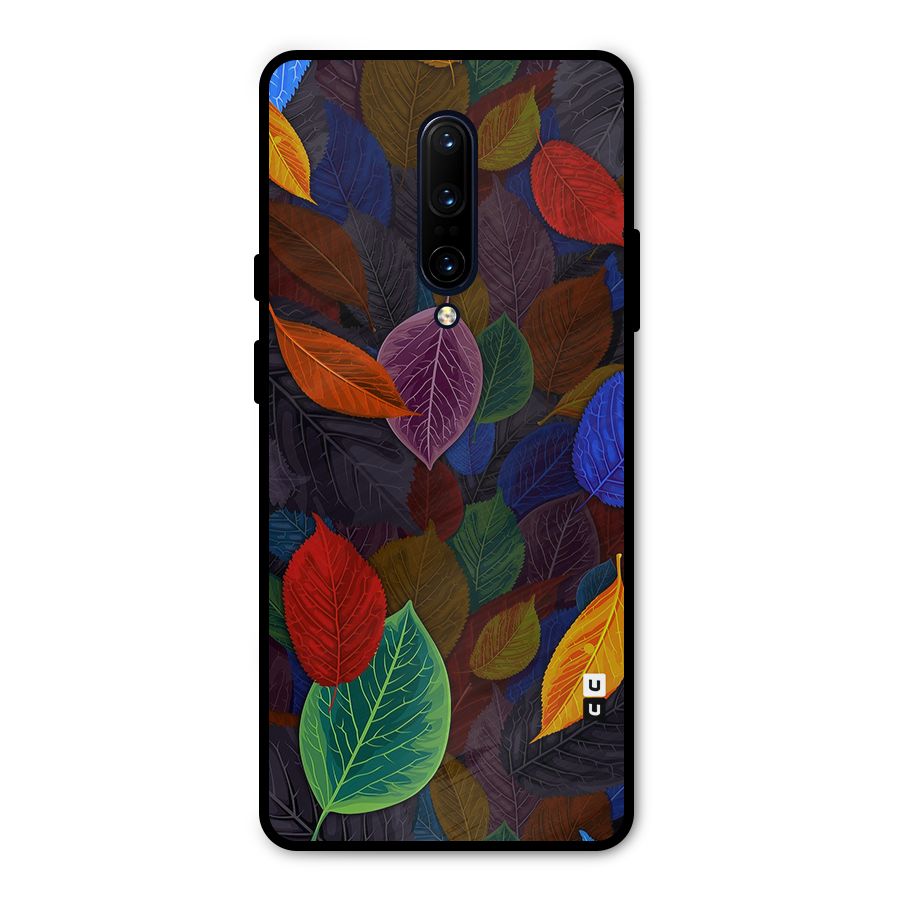 Colorful Leaves Pattern Metal Back Case for OnePlus 7 Pro