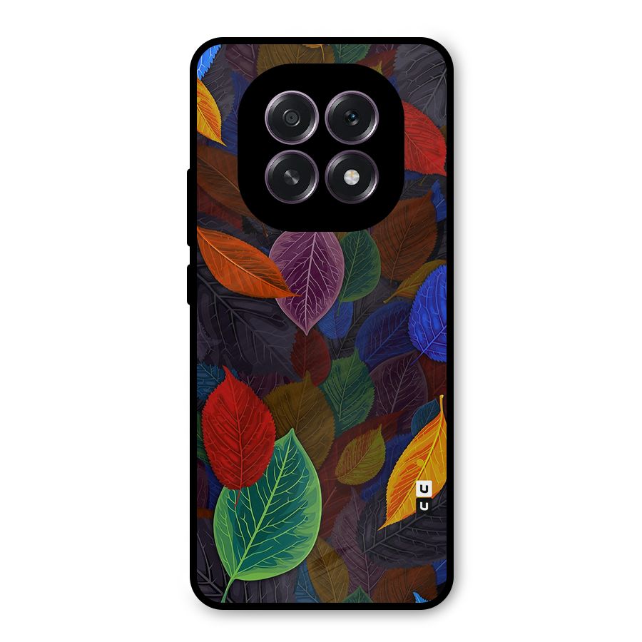 Colorful Leaves Pattern Metal Back Case for Oppo F29