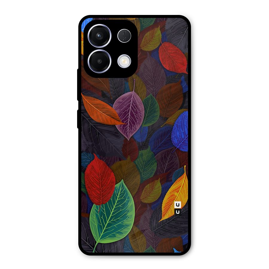 Colorful Leaves Pattern Metal Back Case for Oppo K13