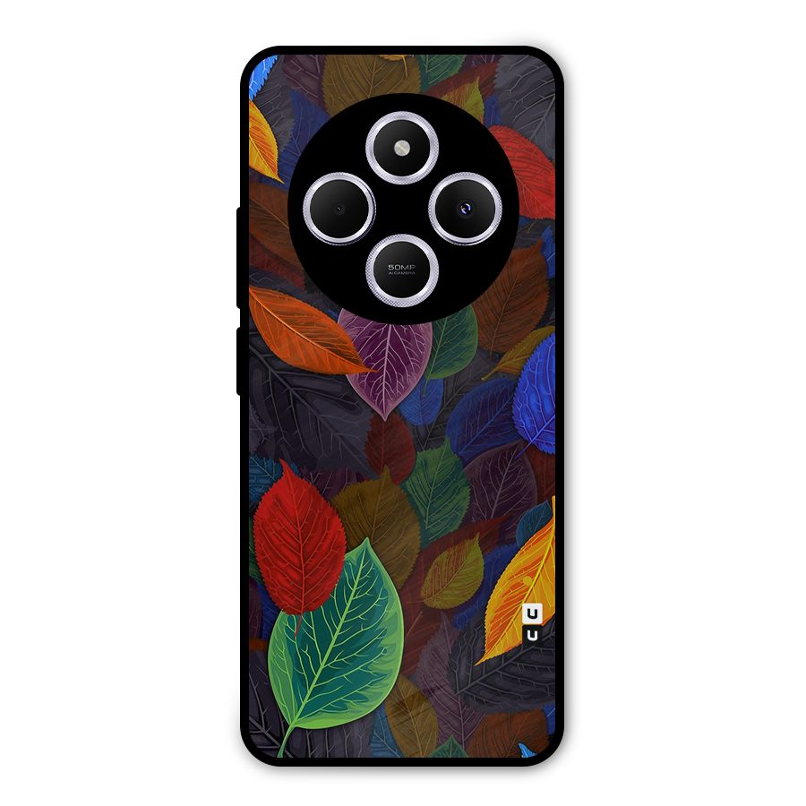 Colorful Leaves Pattern Metal Back Case for Poco M7