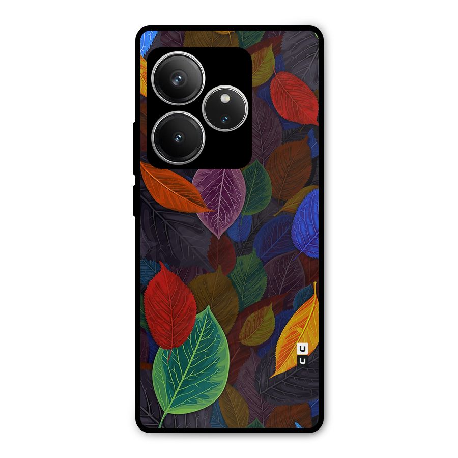 Colorful Leaves Pattern Metal Back Case for Realme GT 6