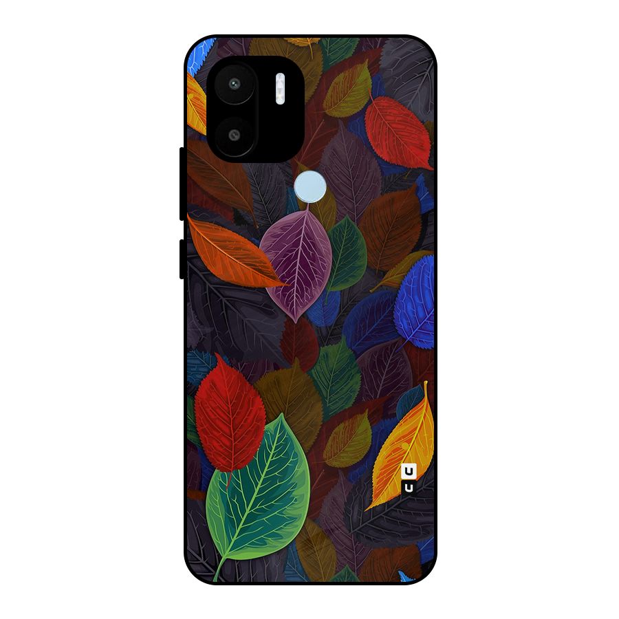 Colorful Leaves Pattern Metal Back Case for Redmi A2+