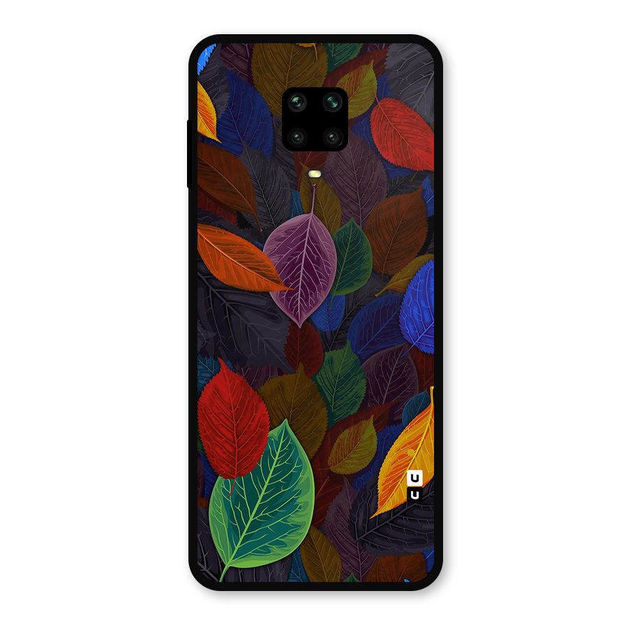 Colorful Leaves Pattern Metal Back Case for Redmi Note 10 Lite