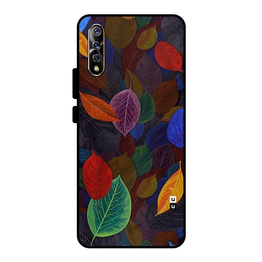 Colorful Leaves Pattern Metal Back Case for Vivo S1