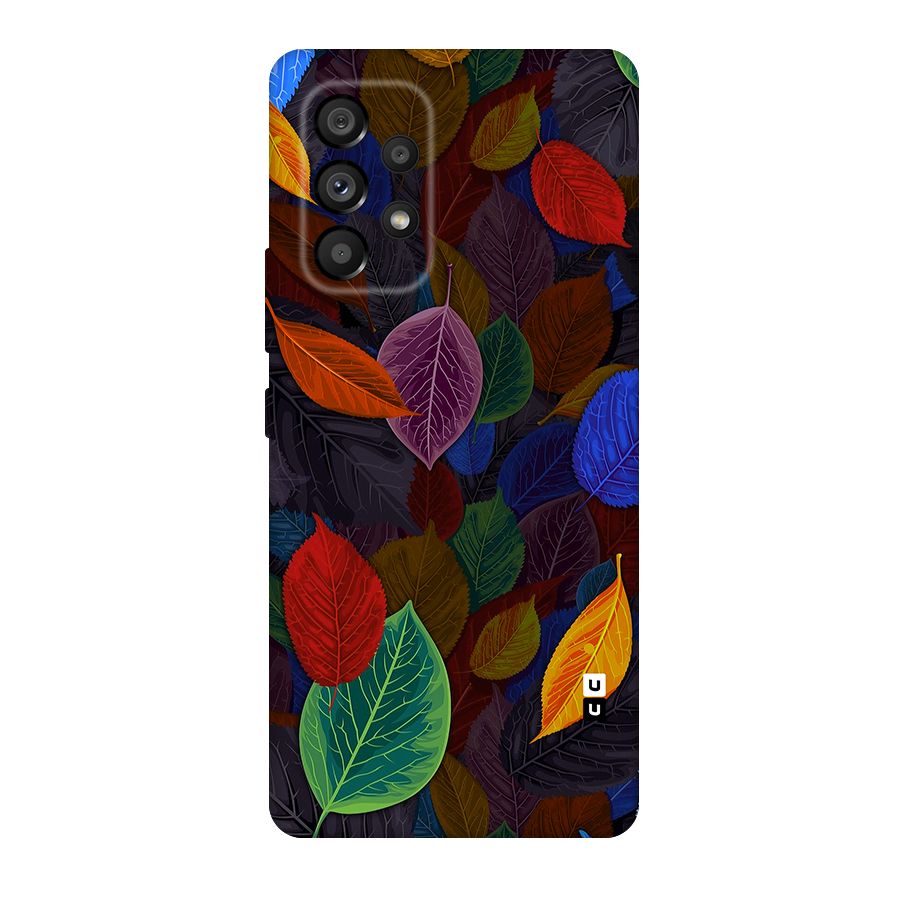 Colorful Leaves Pattern Original Polycarbonate Back Case for Galaxy A53 5G