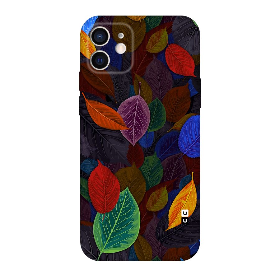 Colorful Leaves Pattern Original Polycarbonate Back Case for iPhone 12