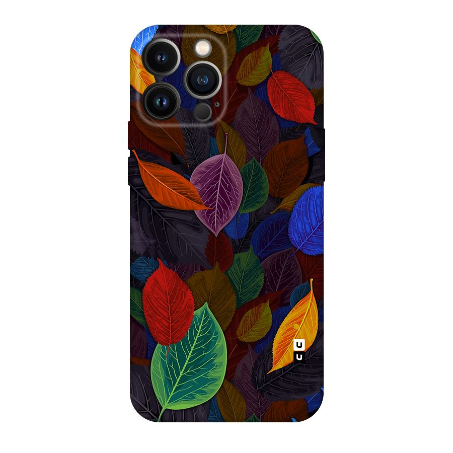 Colorful Leaves Pattern Original Polycarbonate Back Case for iPhone 13 Pro Max