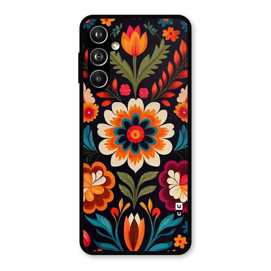 Colorful Mexican Floral Pattern Metal Back Case for Galaxy F54