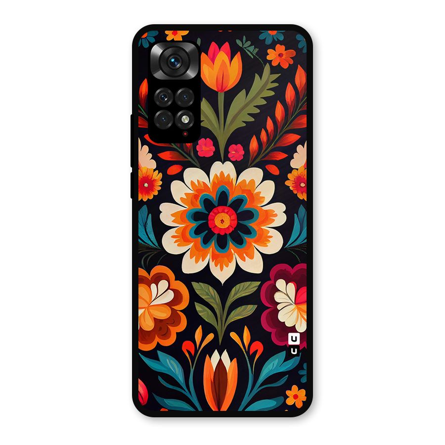Colorful Mexican Floral Pattern Metal Back Case for Redmi Note 11s