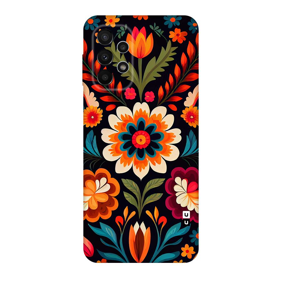 Colorful Mexican Floral Pattern Original Polycarbonate Back Case for Galaxy A23