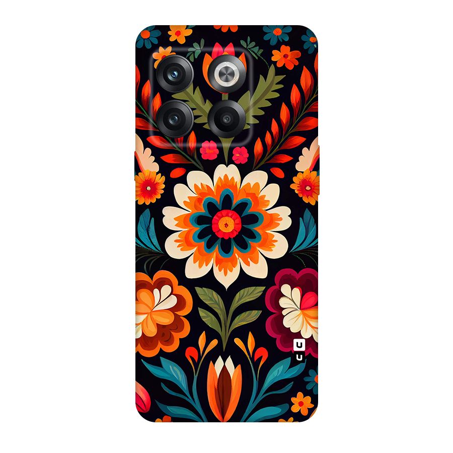 Colorful Mexican Floral Pattern Original Polycarbonate Back Case for OnePlus 10T