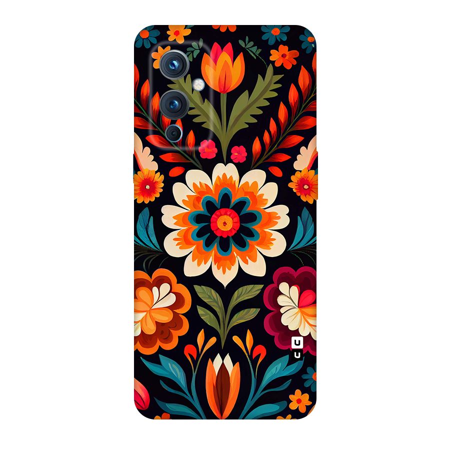 Colorful Mexican Floral Pattern Original Polycarbonate Back Case for OnePlus 9