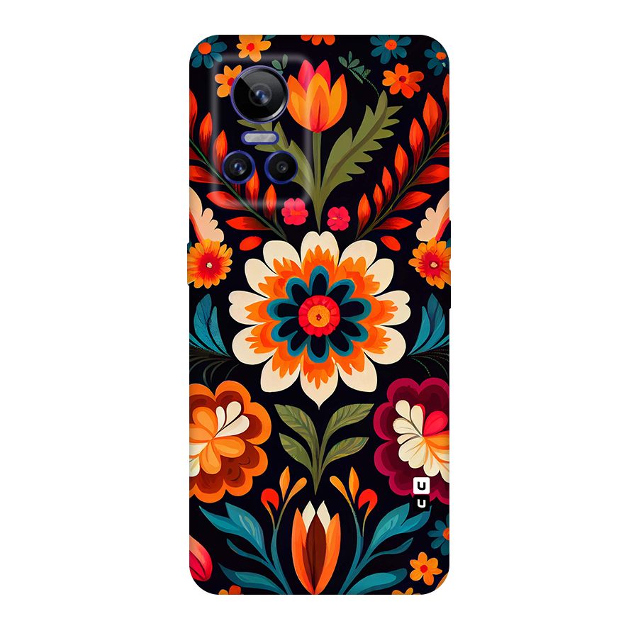 Colorful Mexican Floral Pattern Original Polycarbonate Back Case for Realme GT Neo 3