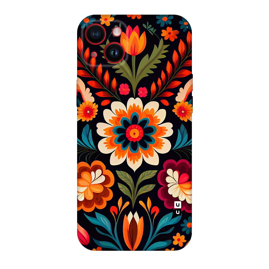 Colorful Mexican Floral Pattern Original Polycarbonate Back Case for iPhone 14 Plus