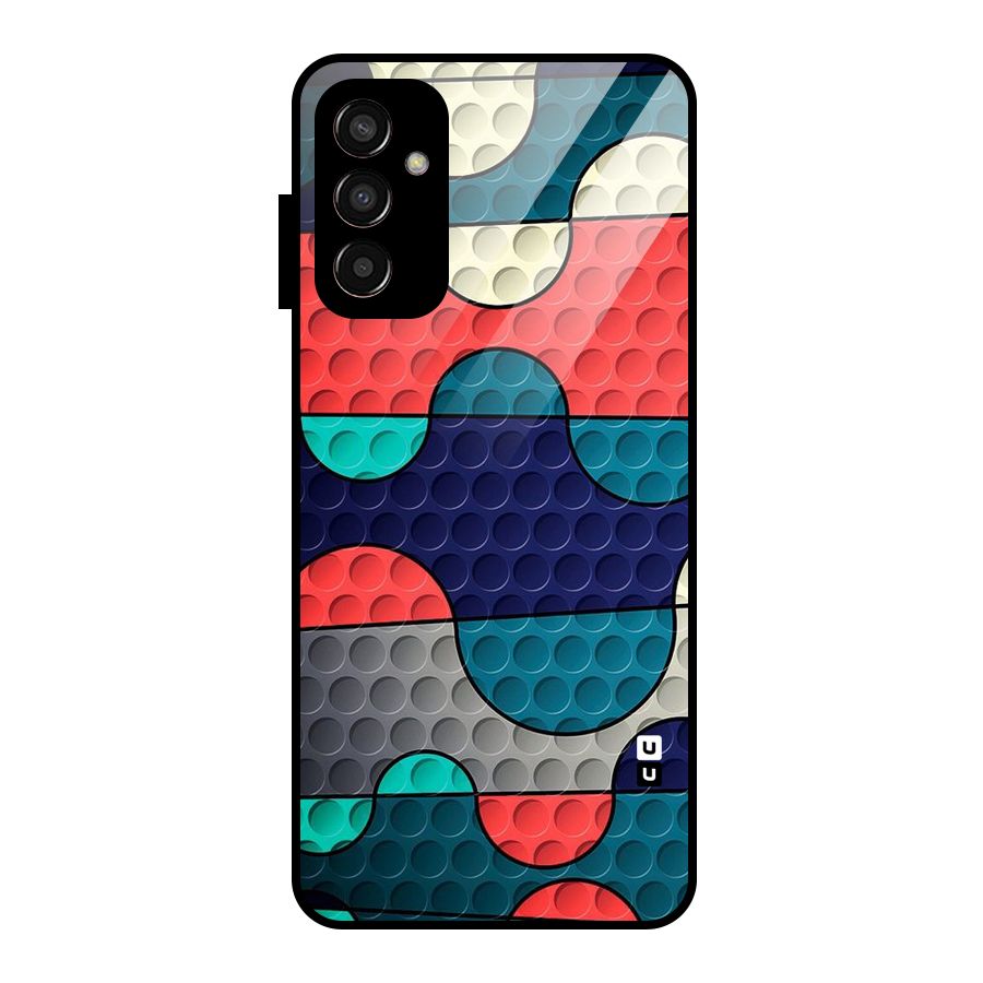 Colorful Puzzle Design Glass Back Case for Galaxy F13