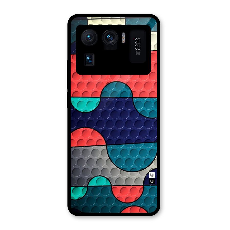 Colorful Puzzle Design Glass Back Case for Mi 11 Ultra